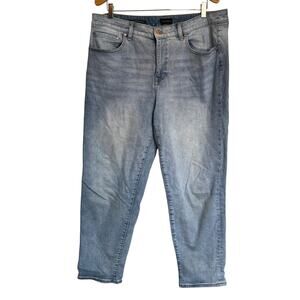 Talbots Everyday Relaxed Jean Light Wash Stretch Denim Straight Leg Casual 14